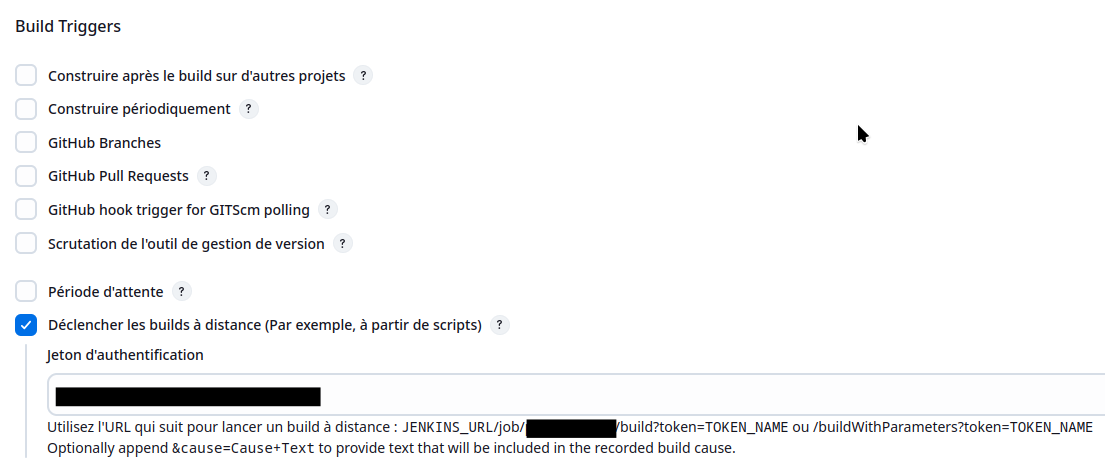 trigger configuration